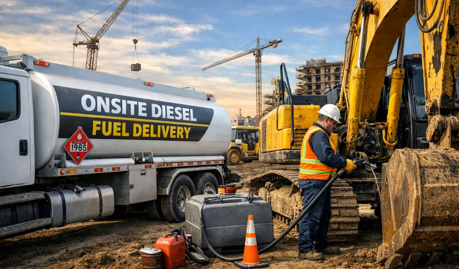 Onsite Diesel Fuel Delivery for Construction Sites