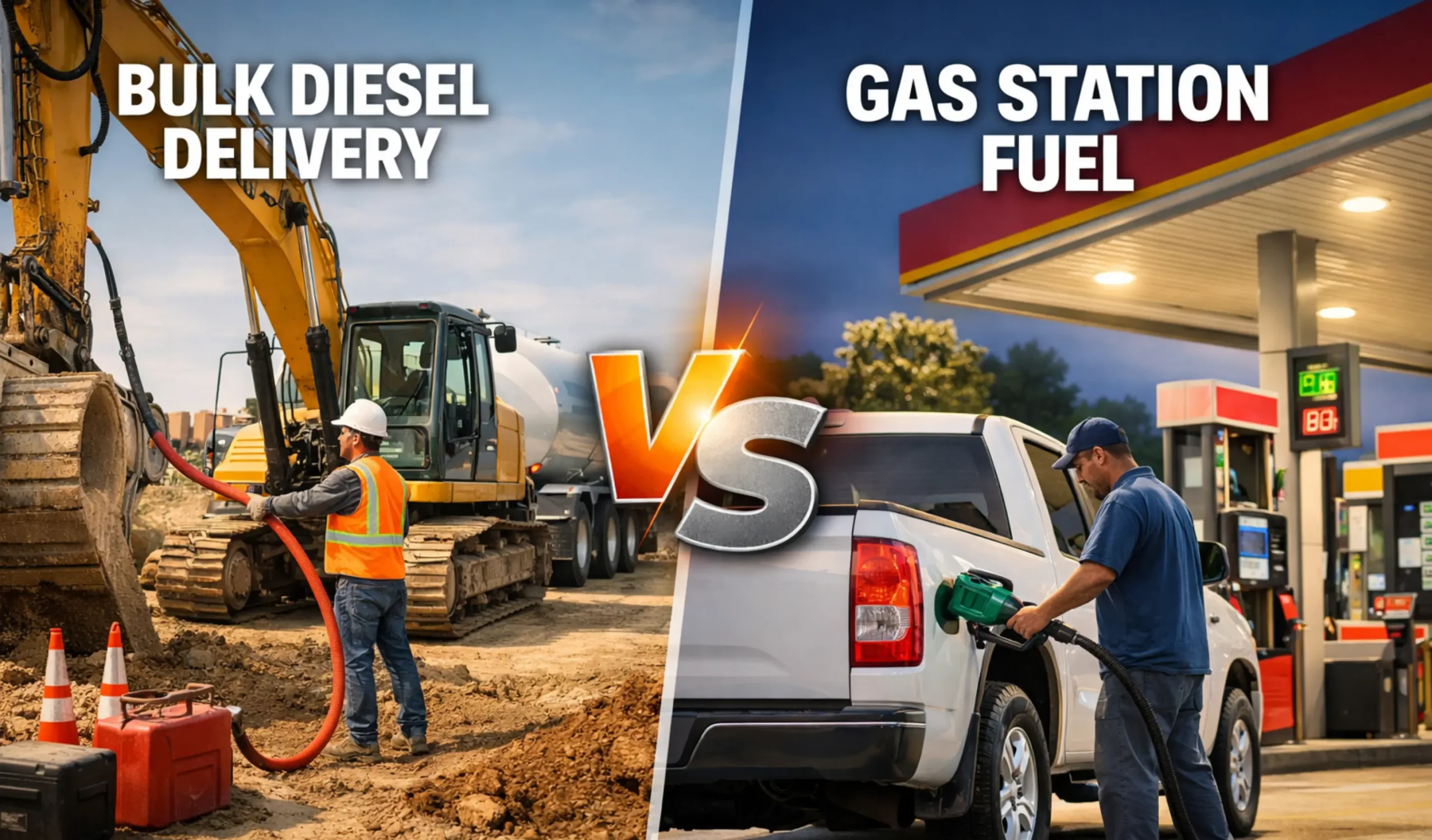 Compare Bulk Diesel Delivery vs Gas Station Fuel