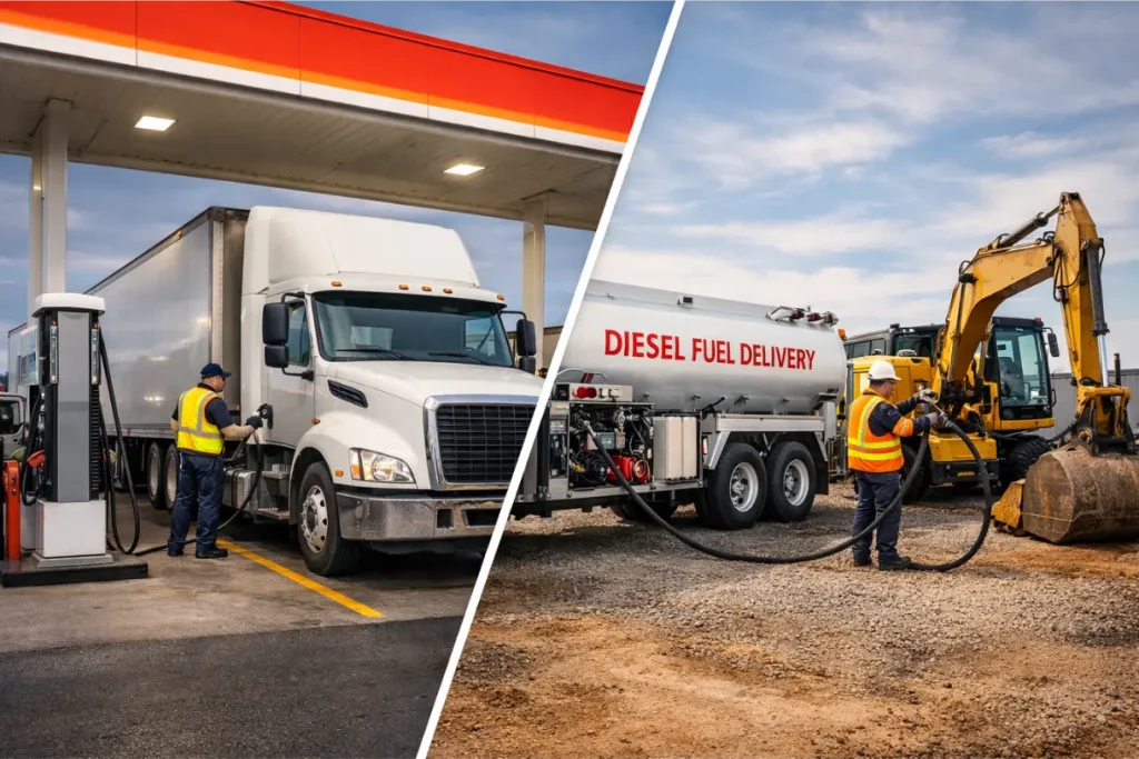 Mobile Diesel Fuel Delivery vs Gas Station Refueling