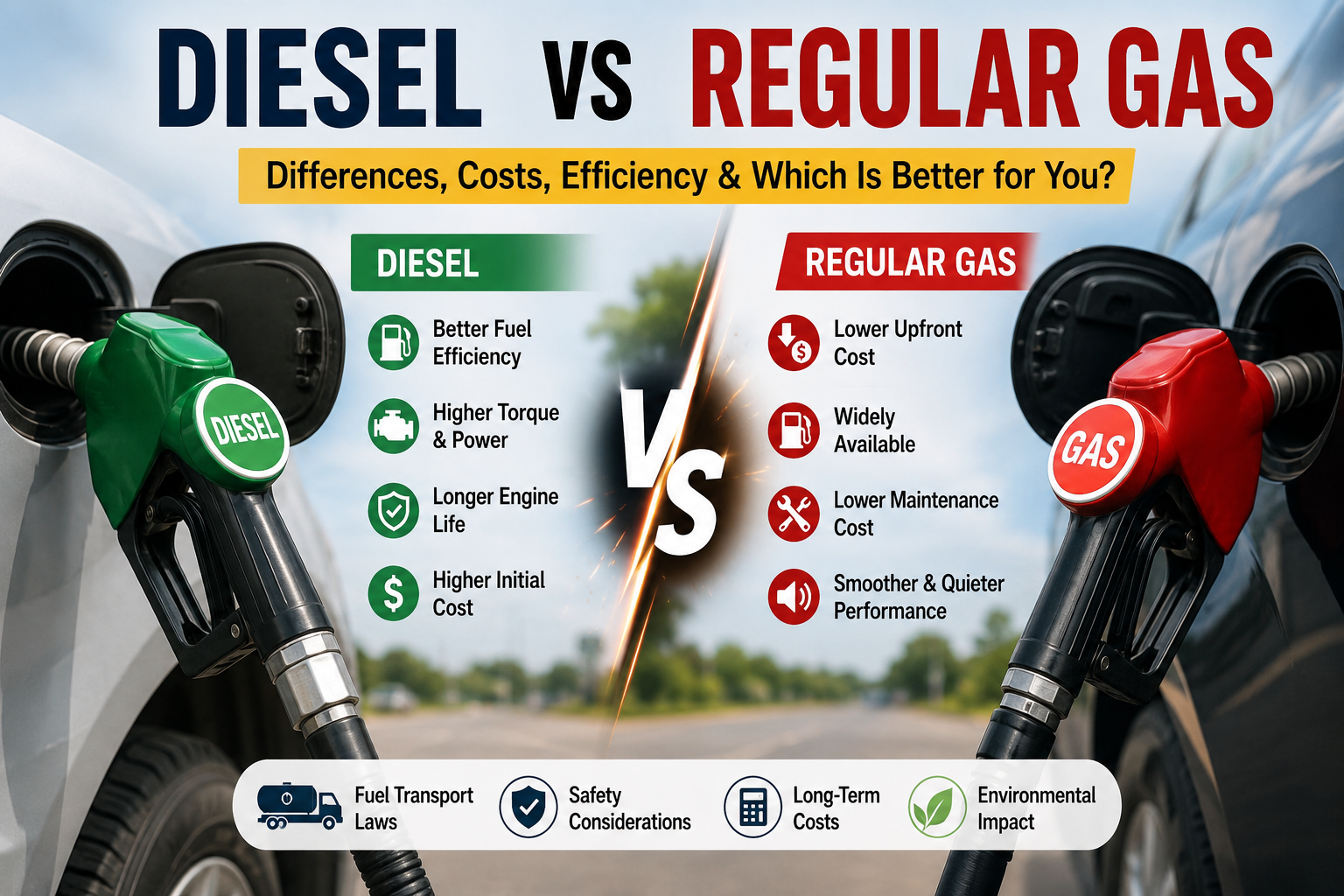 Diesel vs Regular Gas Differences Explained